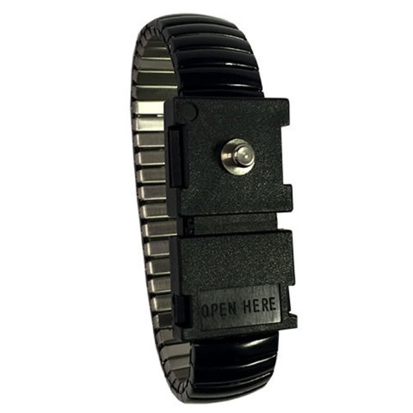 Transforming Technologies Metal Fixed Wrist Strap, 4mm Snap, Medium WB0090M